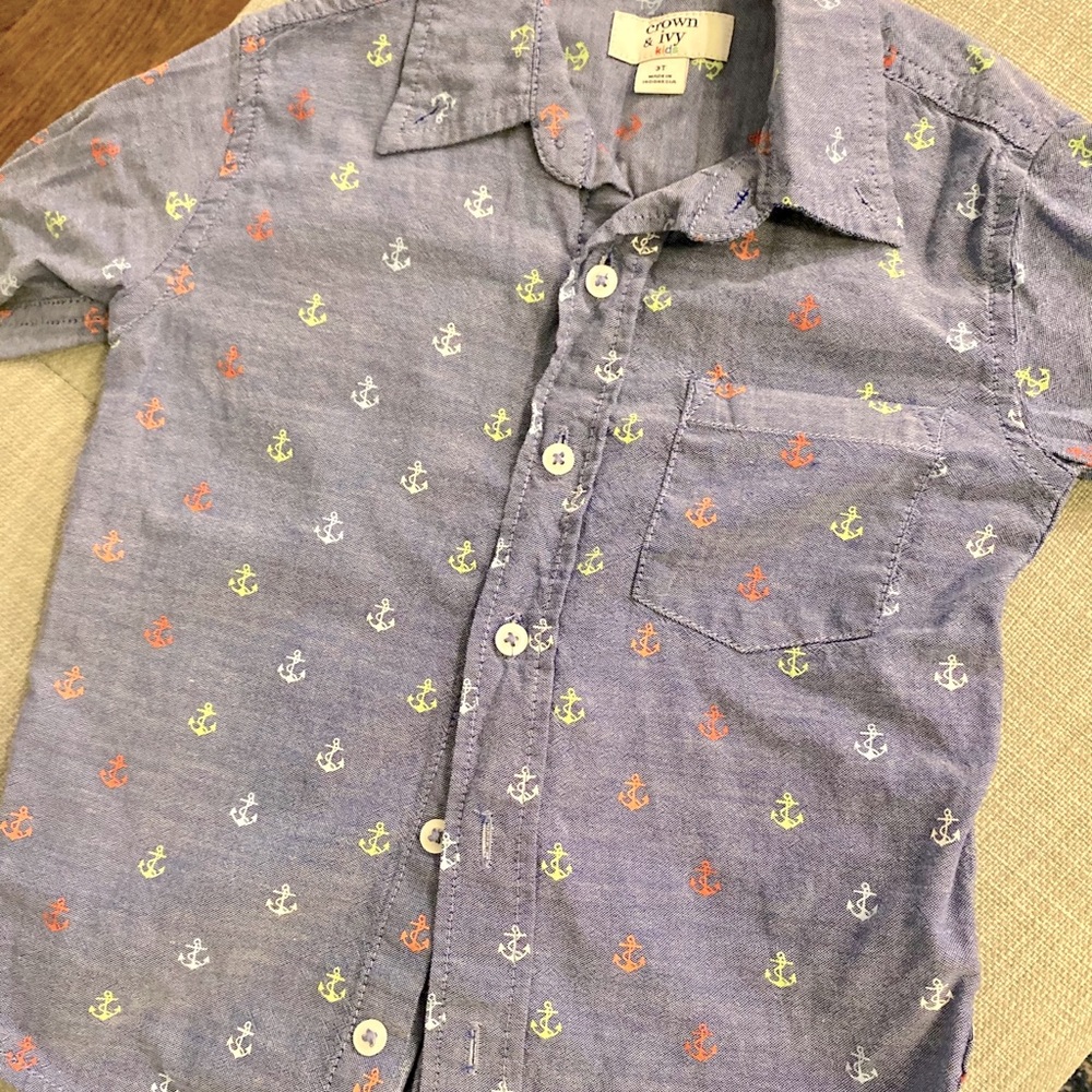 Toddler Anchor Button-down